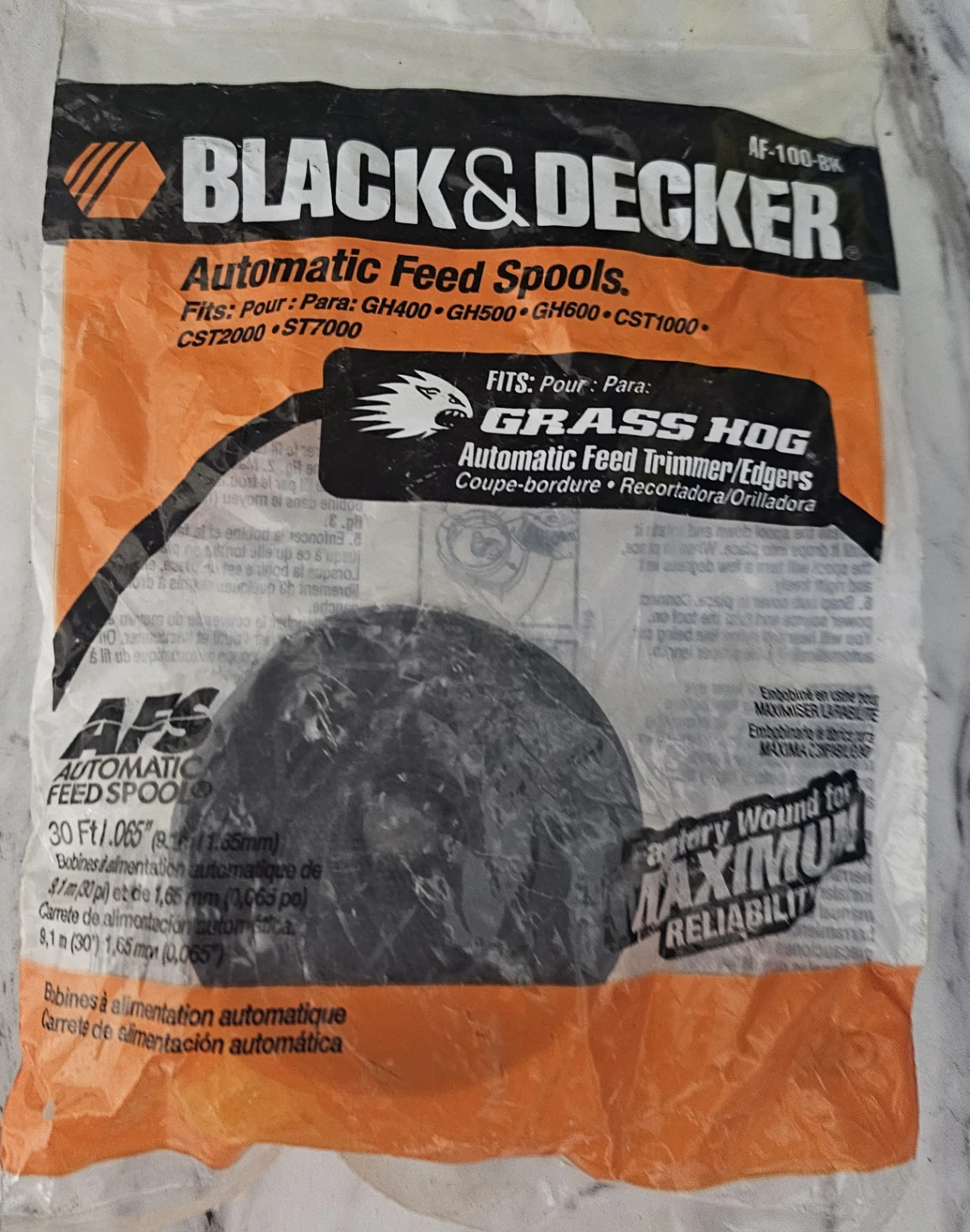 Black & Decker Automatic Feed Spools AF-100-BK
