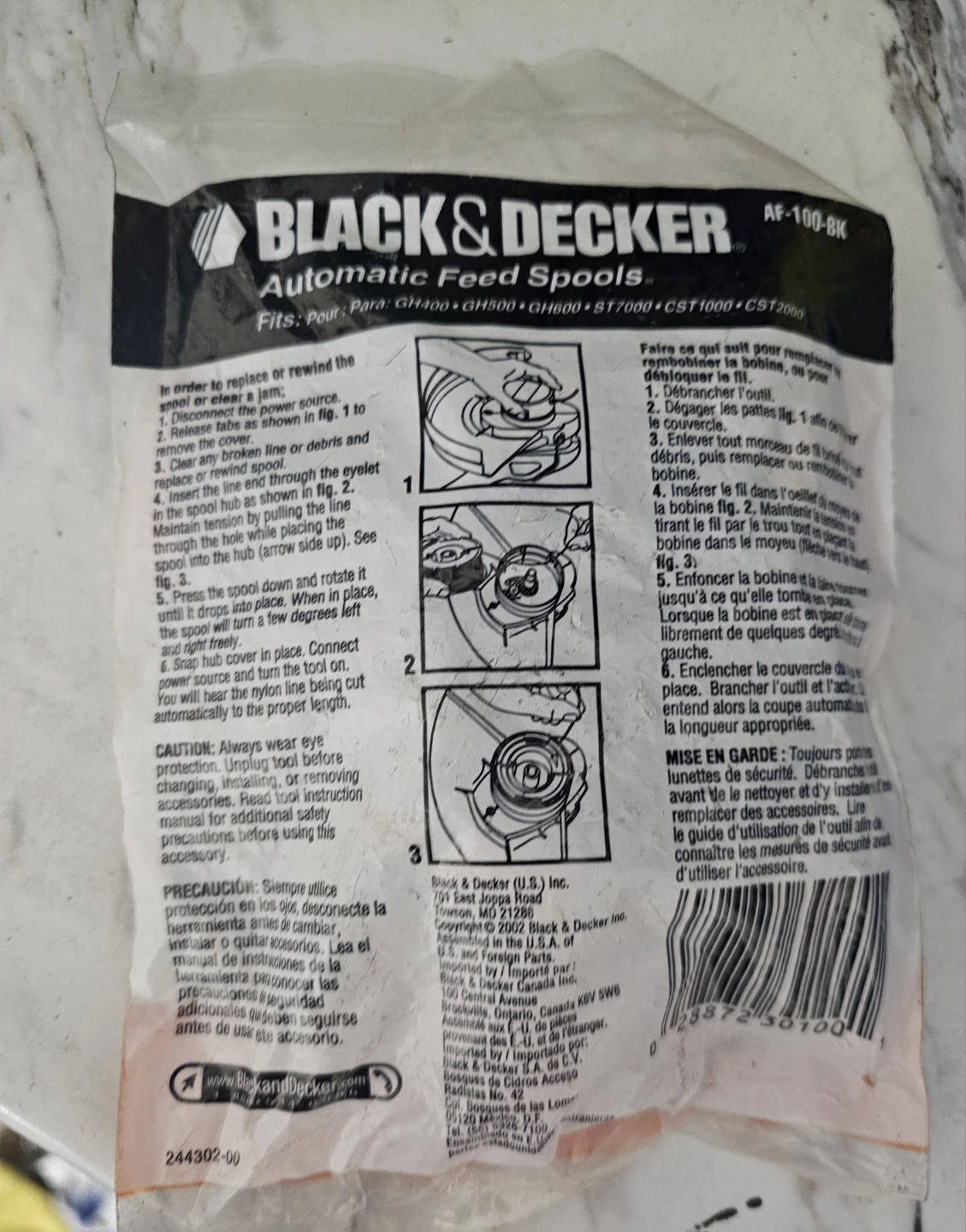 Black & Decker Automatic Feed Spools AF-100-BK - photo 2