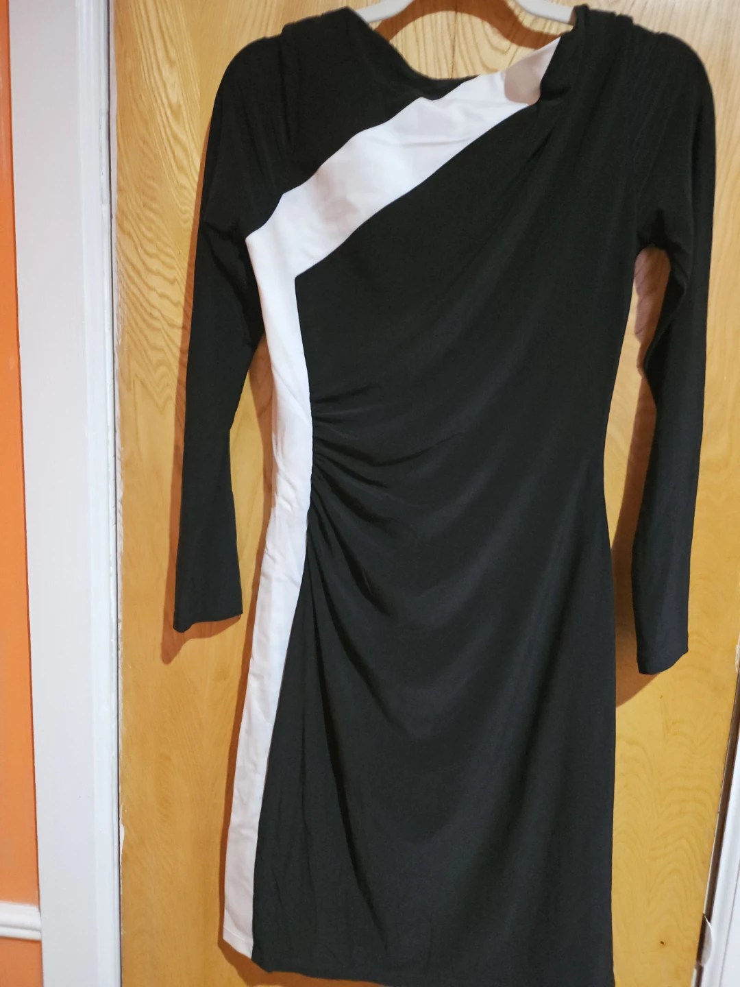 Ralph Lauren Black and White Ruched Dress - photo 3
