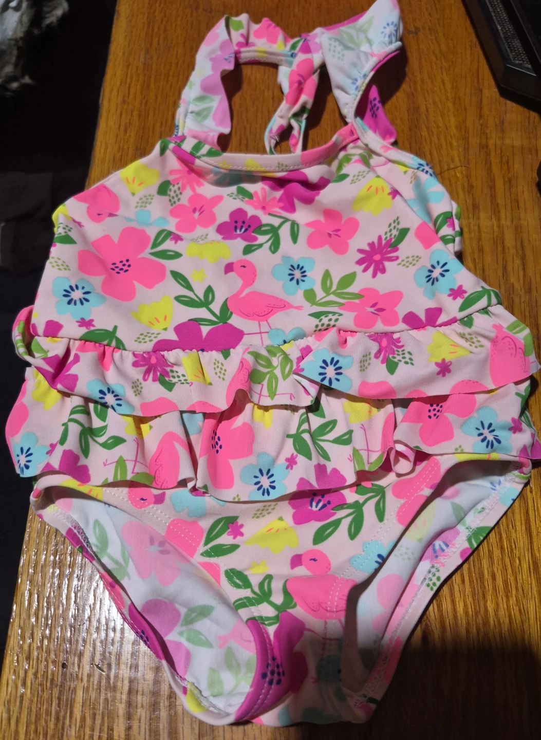 Child of Mine by Carter's Flamingo Swimsuit & Hat Set Size 2T - photo 2