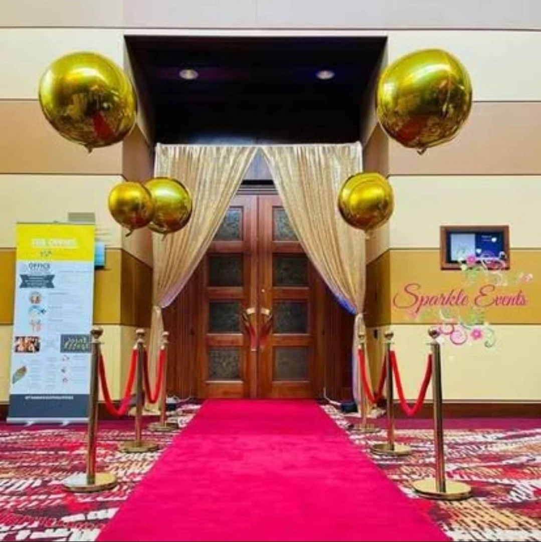 Gold Stanchion with Red Rope for Rent - photo 3