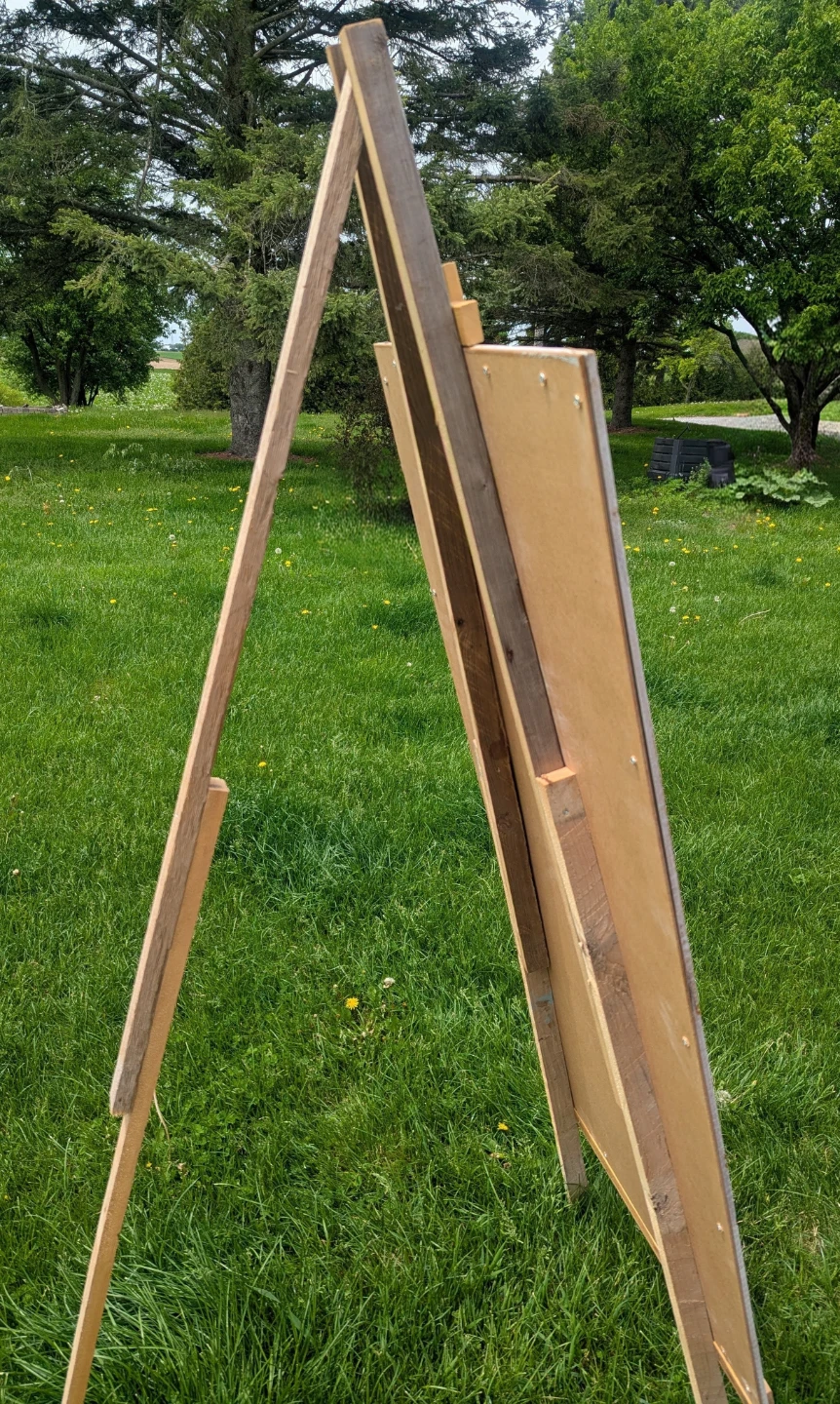Rustic Wooden Framed Chalkboard Easel - photo 2