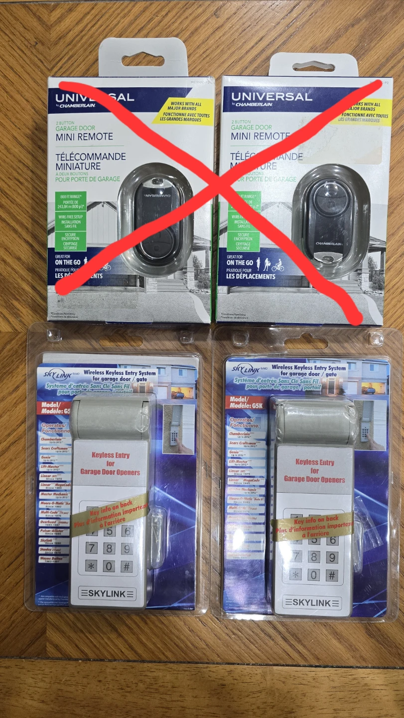 Garage Door Access Lot – Keypads & Mini Remotes