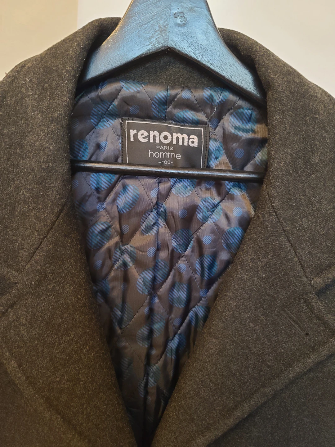 Renoma Paris Homme Grey Wool Blend Coat with Fur Collar - photo 5