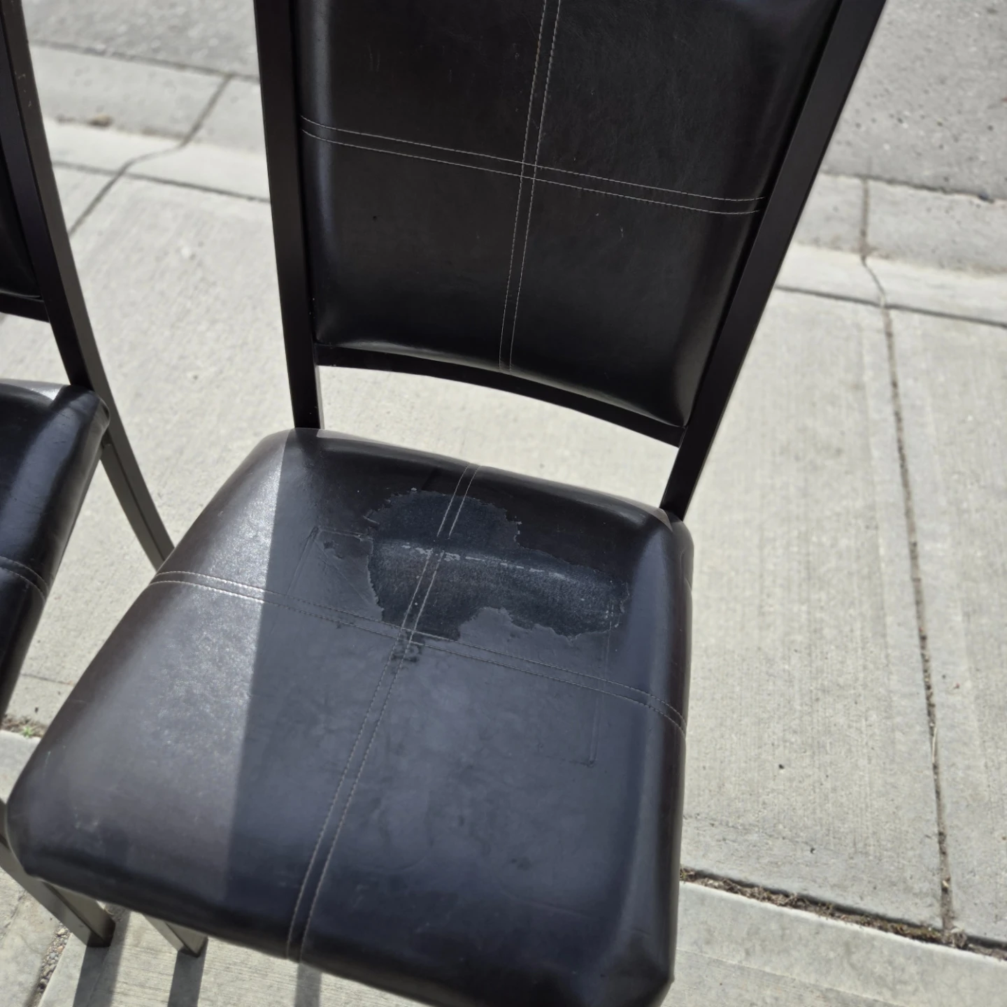 Set of 3 Black Dining Chairs - photo 2