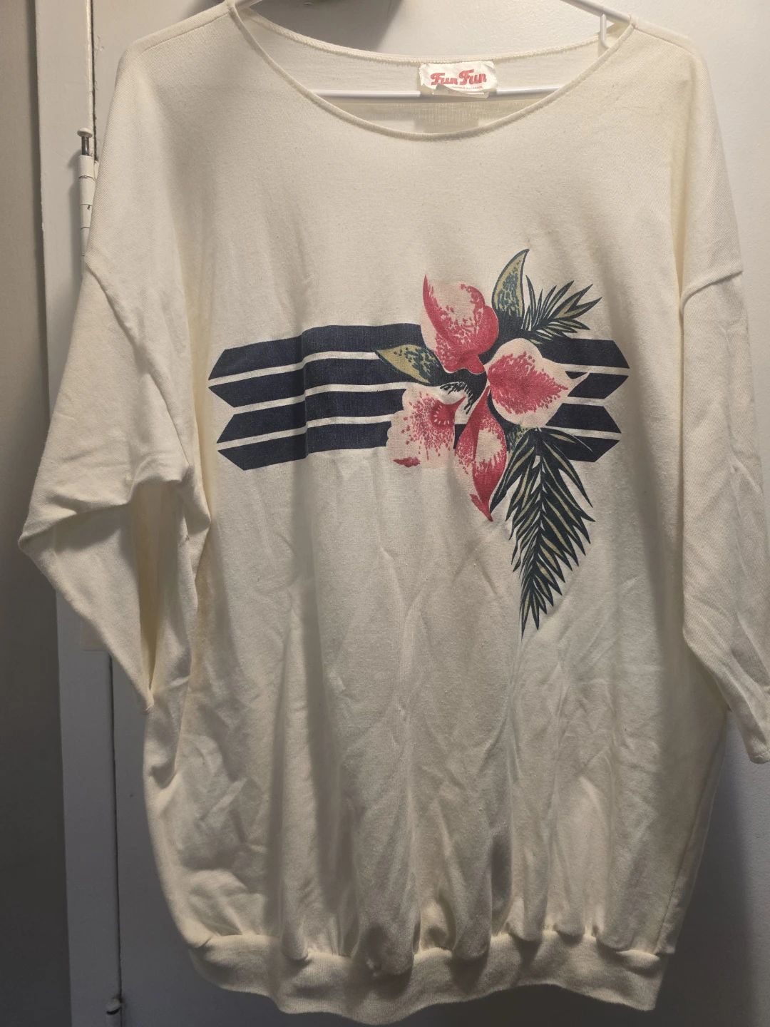 FunFun Floral Print Vintage Top