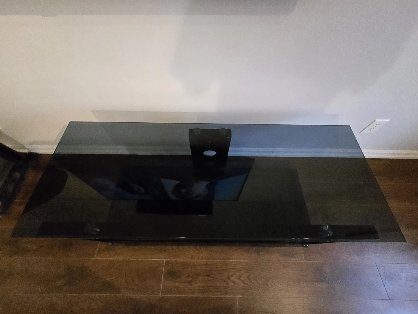 Black Glass TV Stand - photo 2