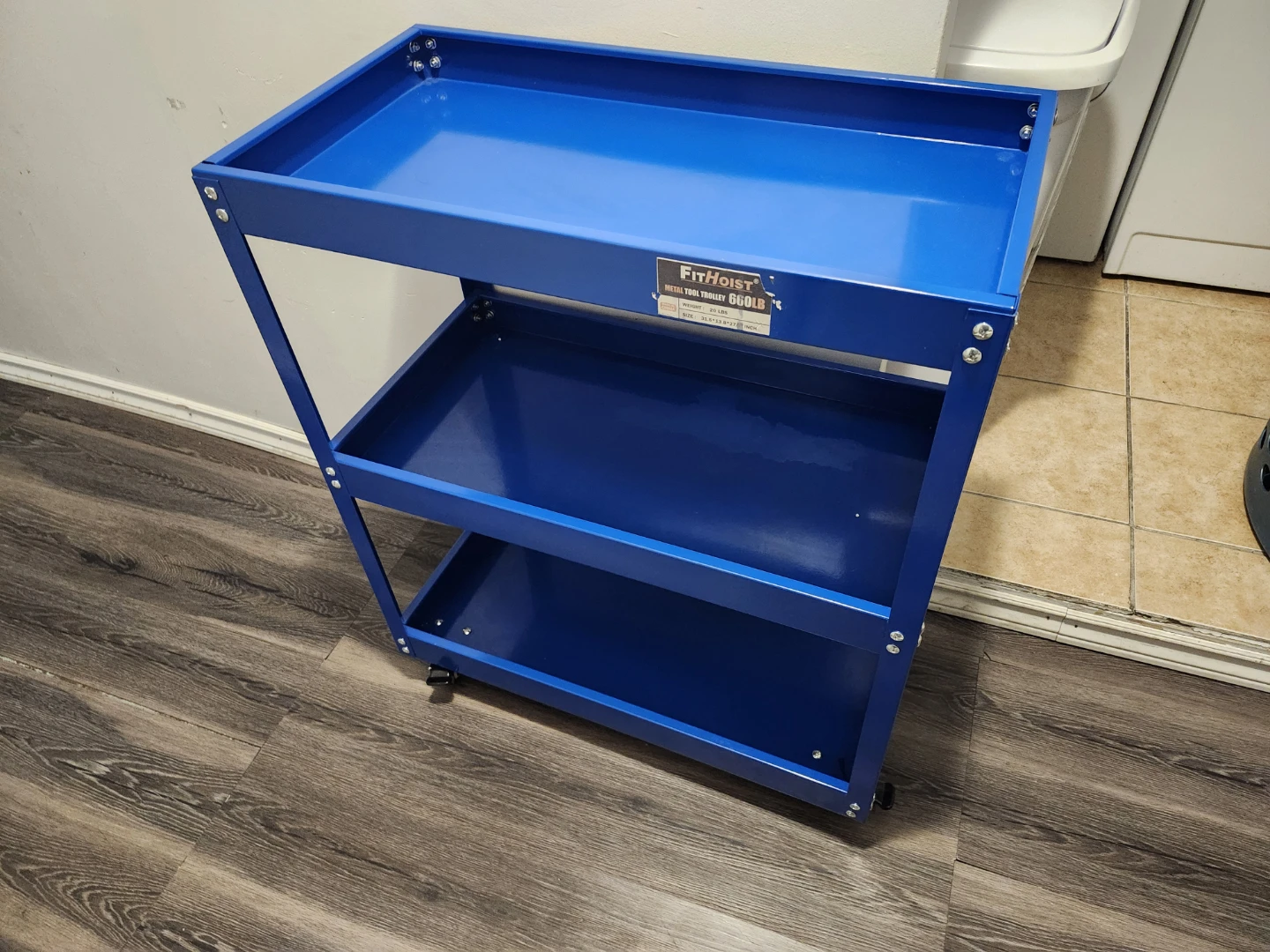 FitForHoist Blue Metal Tool Trolley 660LB Capacity Like new - photo 5