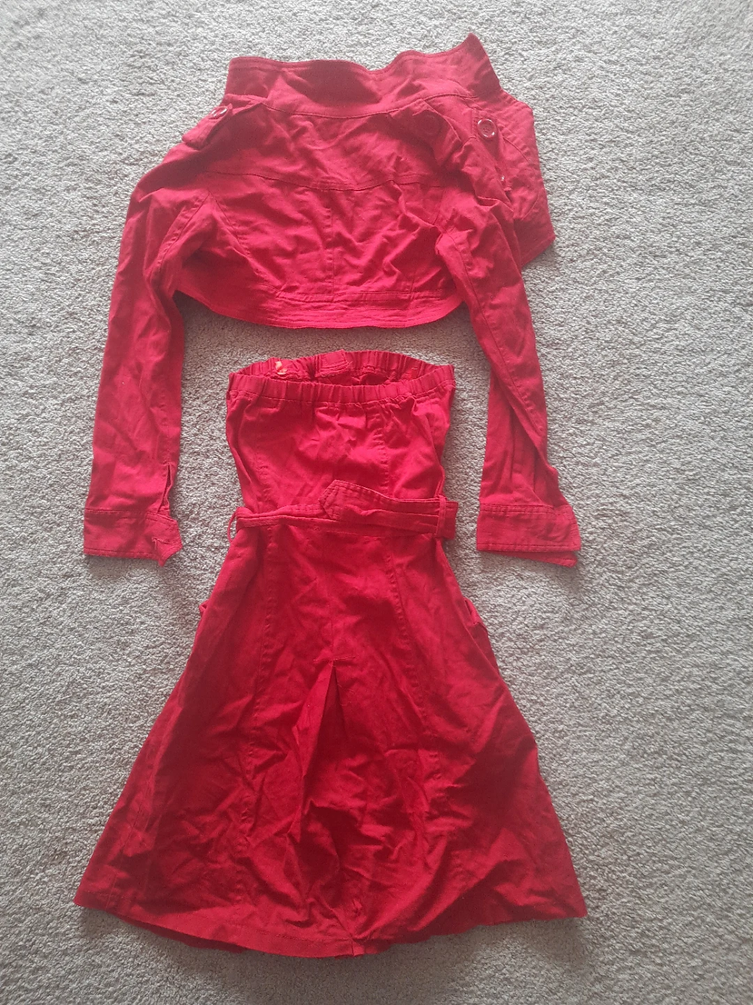 Red Dress and Bolero Set