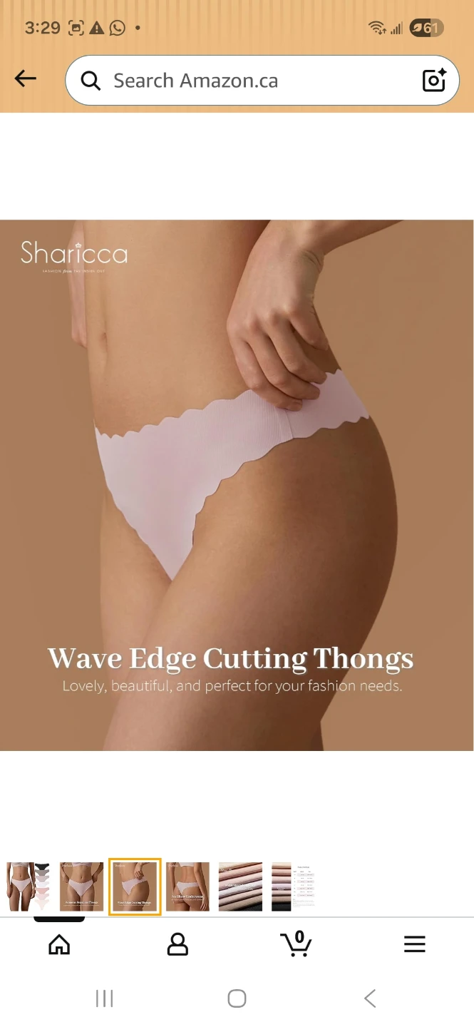 Women's Seamless Thongs No Show Wave Edge Cutting Panties - photo 4