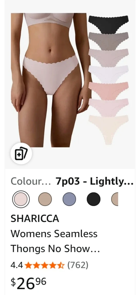 Women's Seamless Thongs No Show Wave Edge Cutting Panties - photo 5