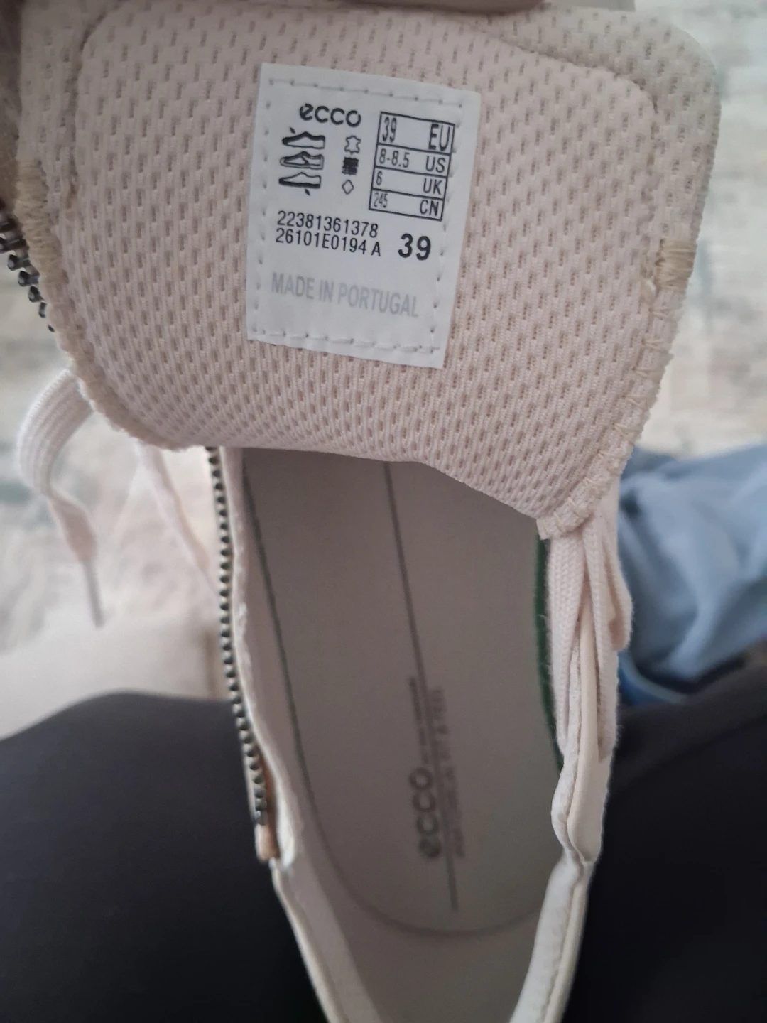 Ecco Cream Leather Sneakers Size 39 - photo 5