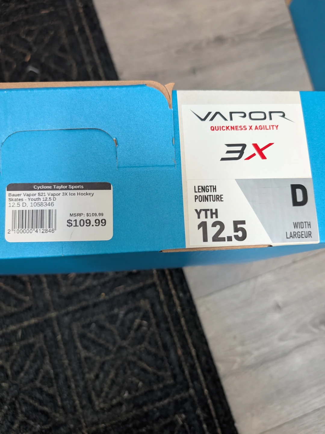Bauer Vapor 3X Youth Ice Hockey Skates YTH 12.5 D - photo 2