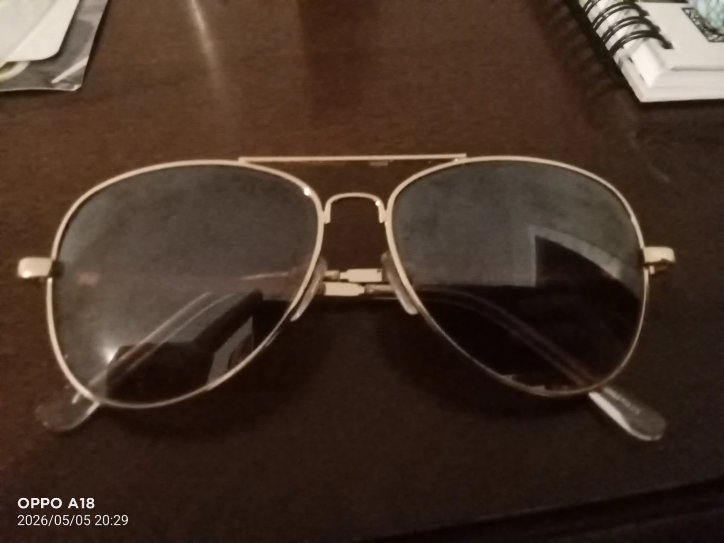 Gold Aviator Sunglasses