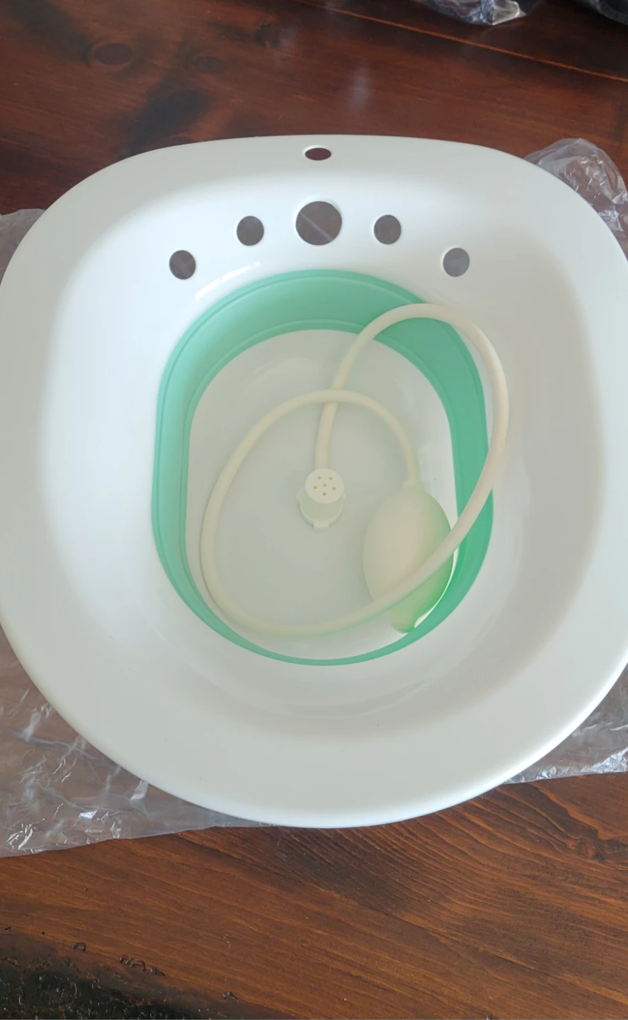 Brand-new, Never-used Collapsible Sitz Bath with Flusher - photo 2