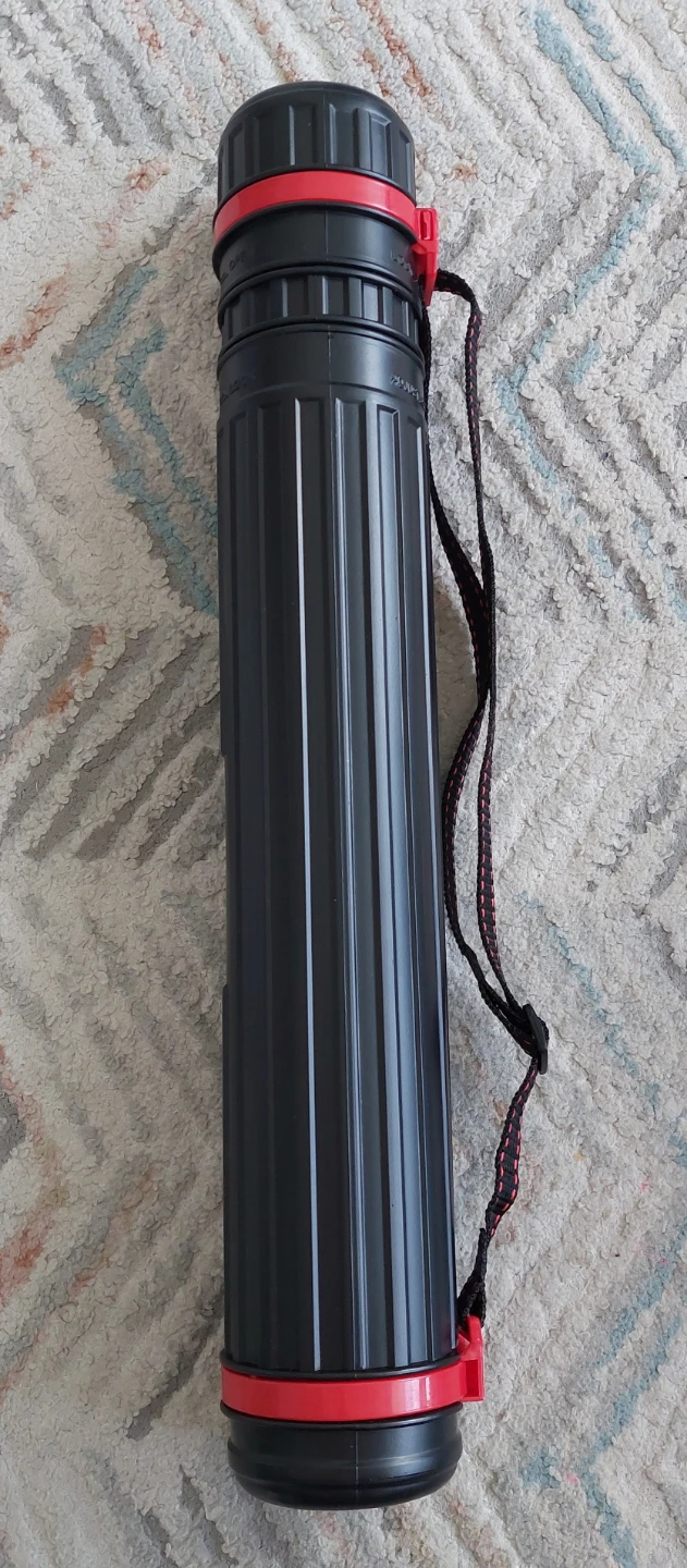 Black & Red Art Poster Tube with Strap