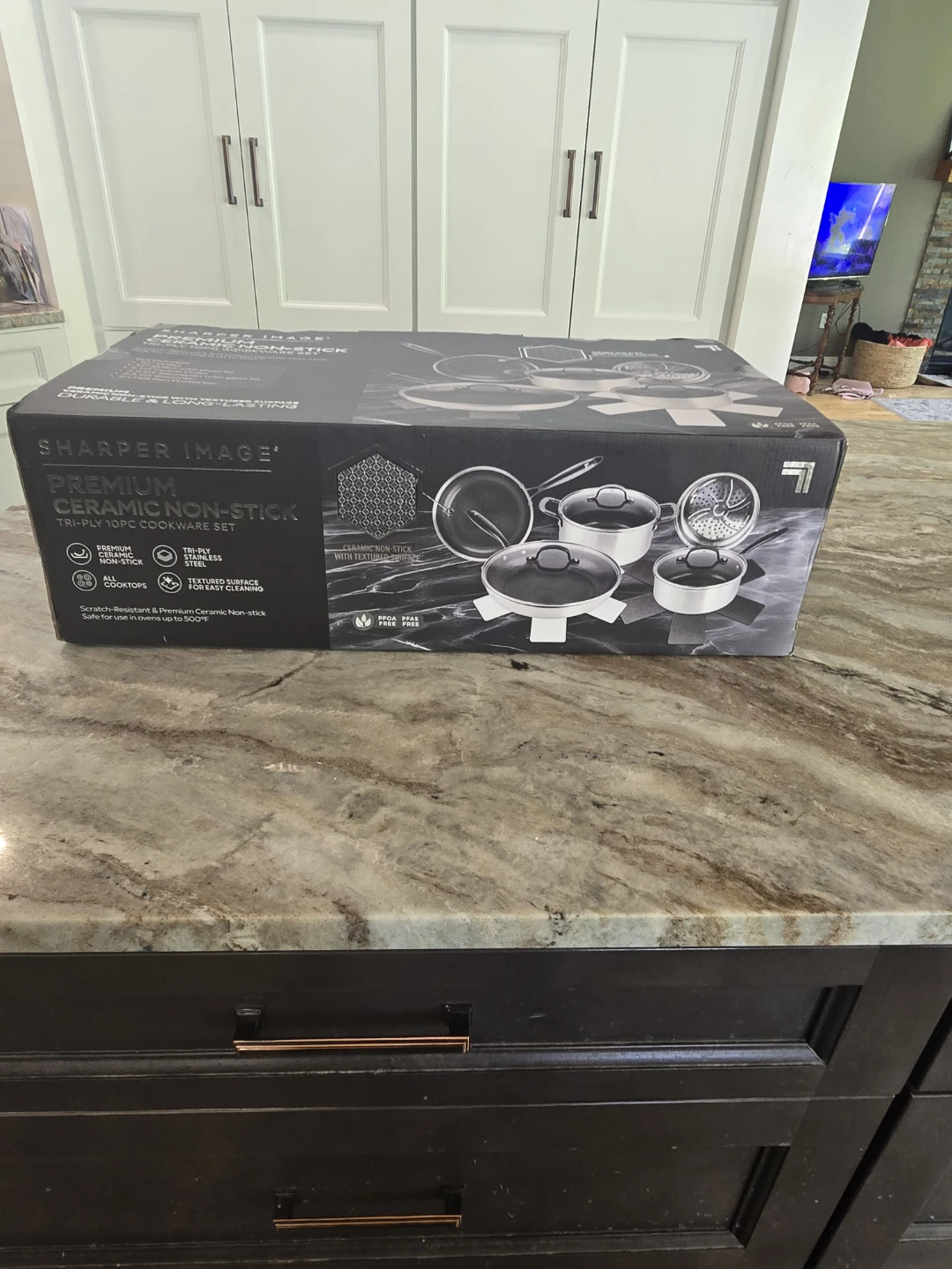 Sharper Image Premium Ceramic Non-Stick Tri-Ply 10-Piece Set - photo 2