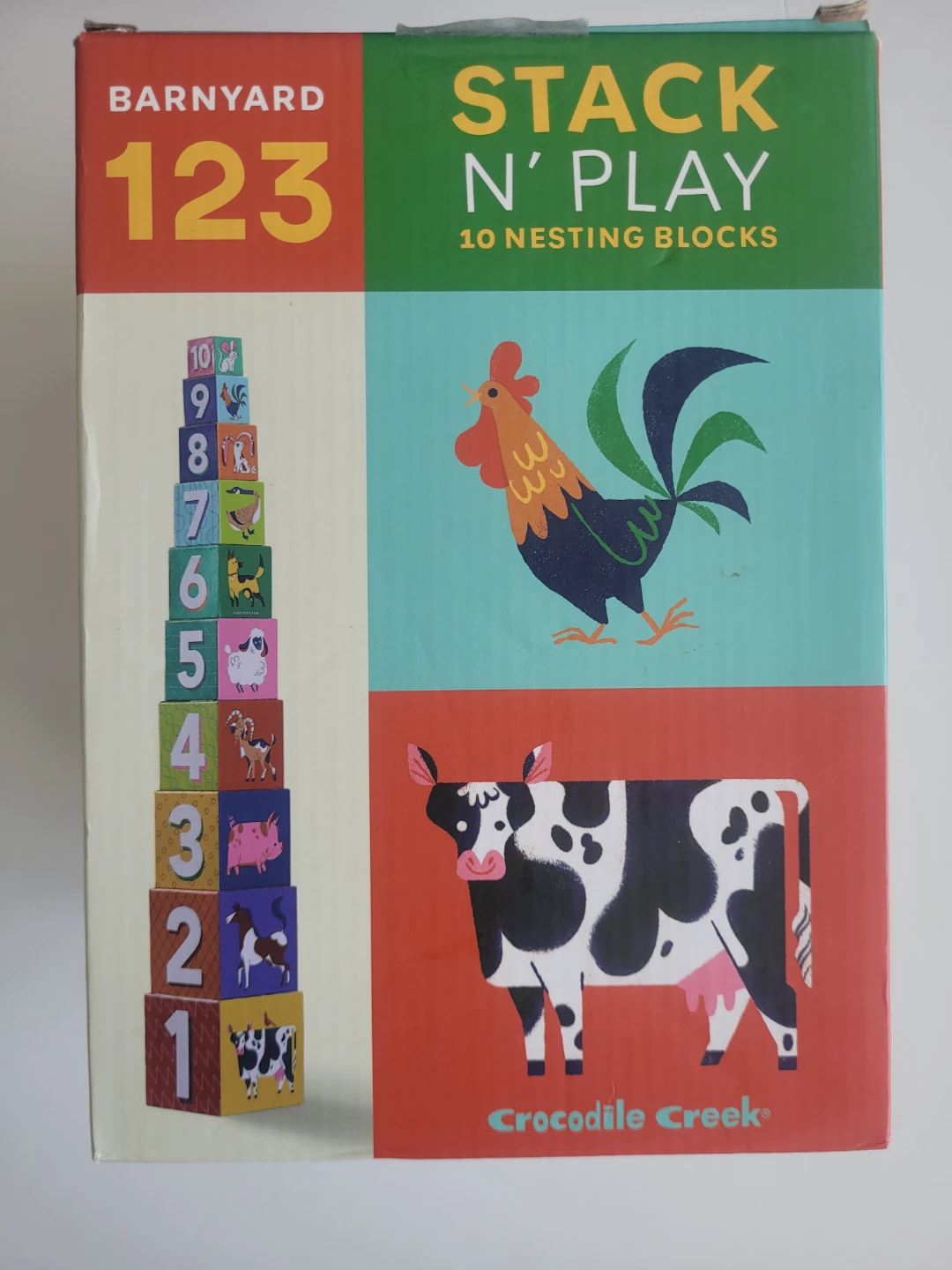 Crocodile Creek Barnyard 123 Stack N' Play Nesting Blocks