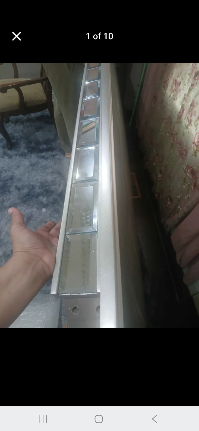 Dining Table with Mirrored Accents - photo 2