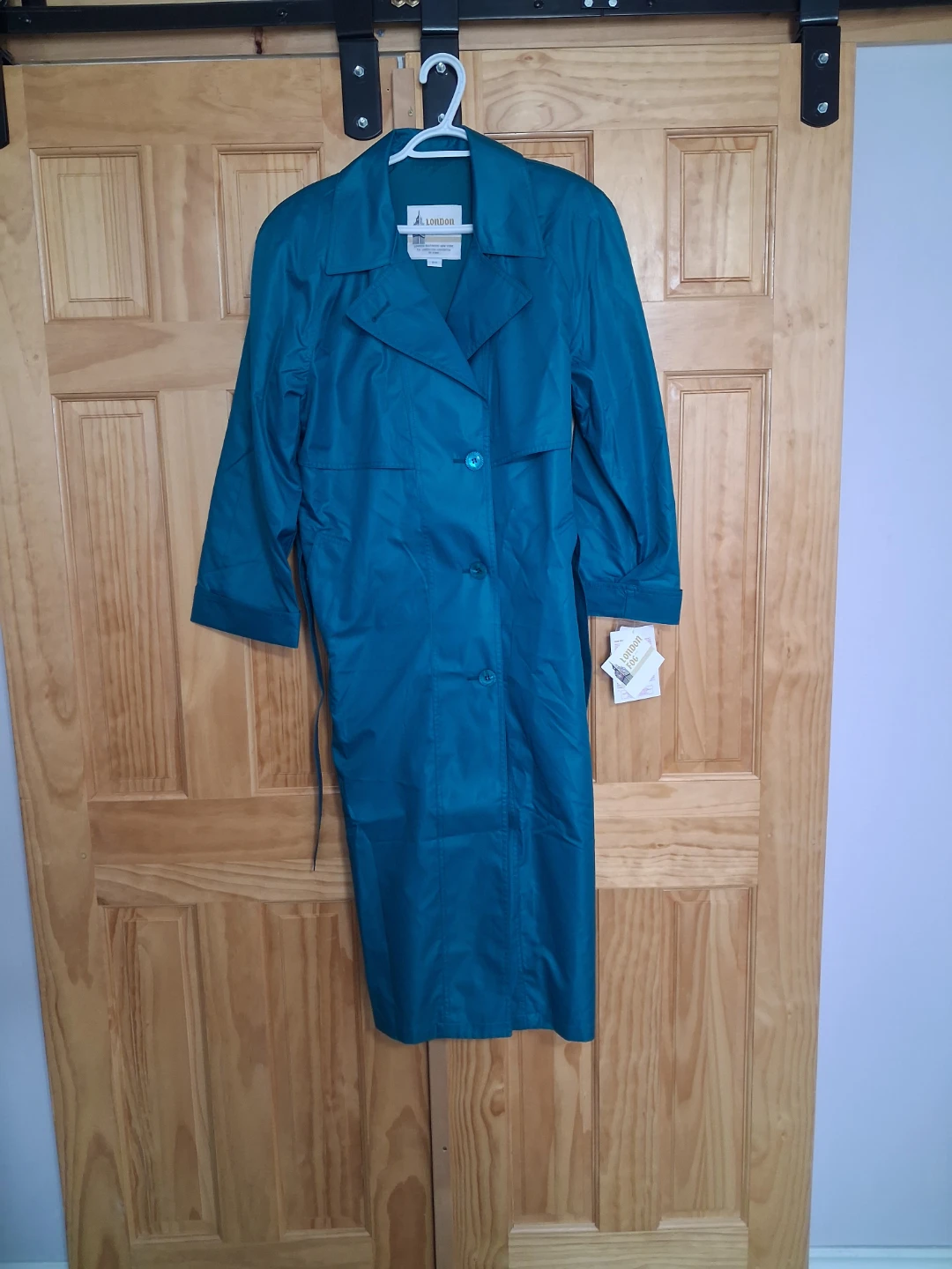London Fog Teal Trench Coat