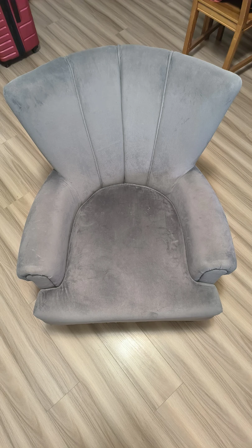 Grey Velvet Accent Chair