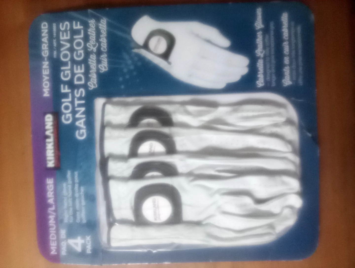Kirkland Golf Gloves - Medium/Large - 4 Pack