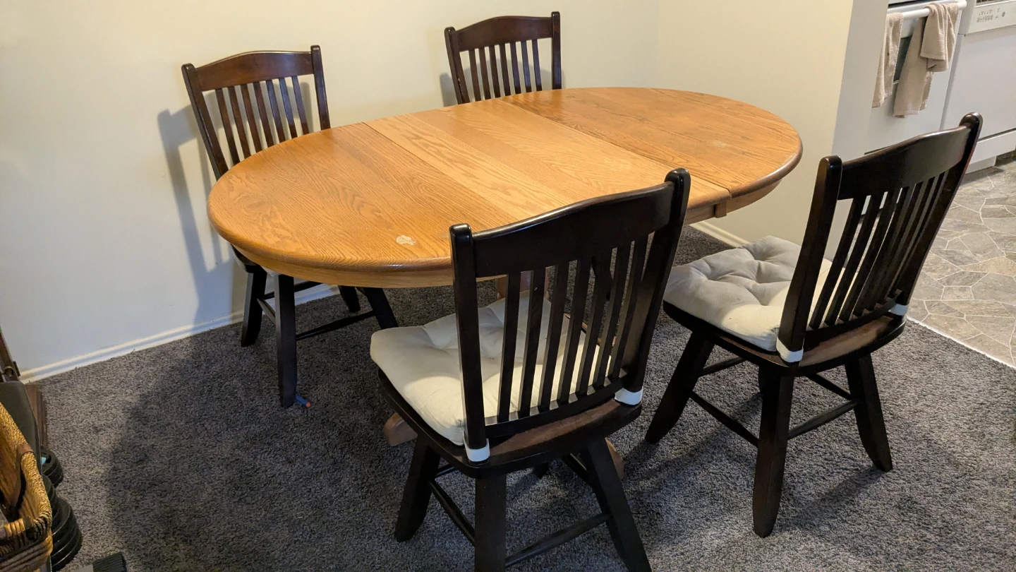 Wooden Dining Table with 4 Chairs - photo 2