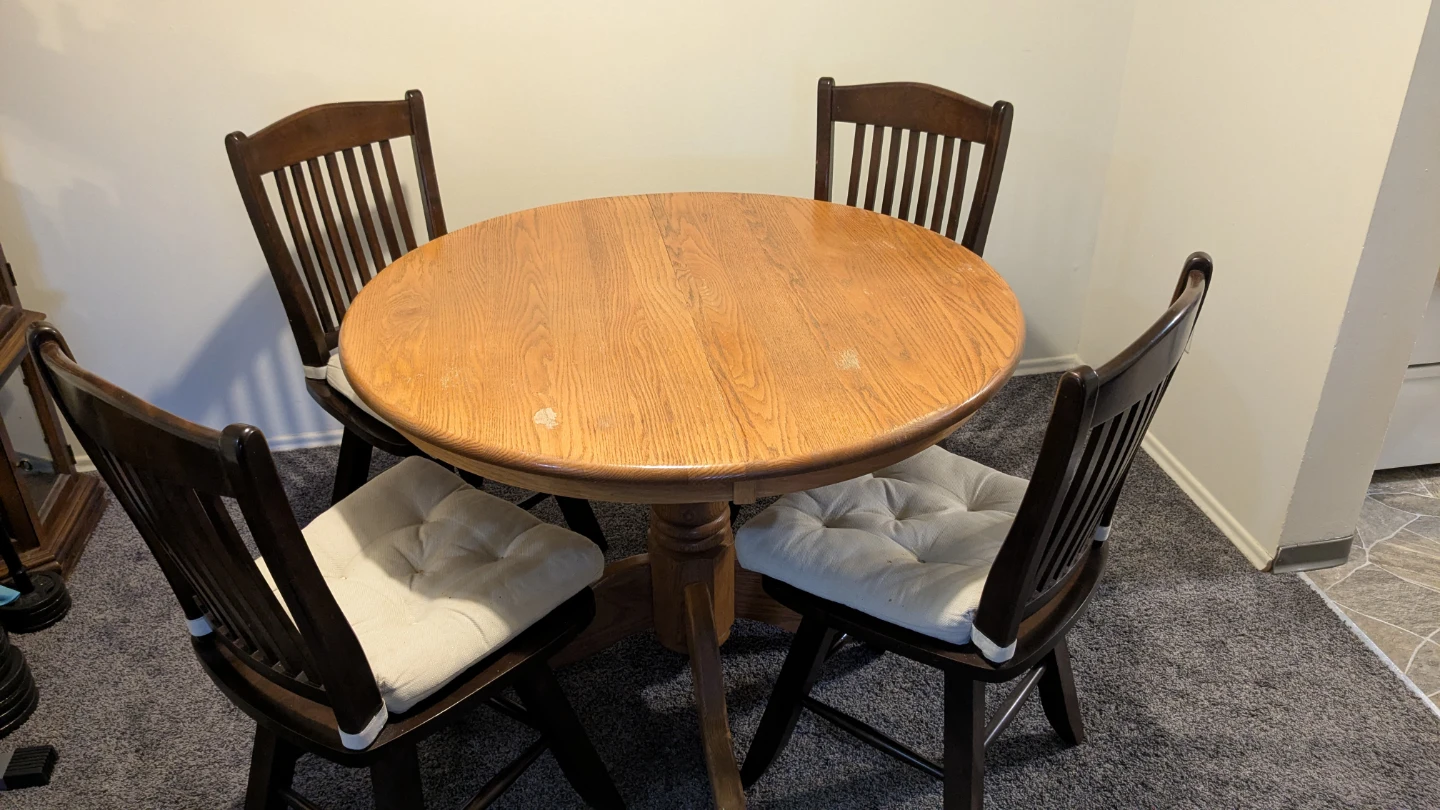 Wooden Dining Table with 4 Chairs - photo 5