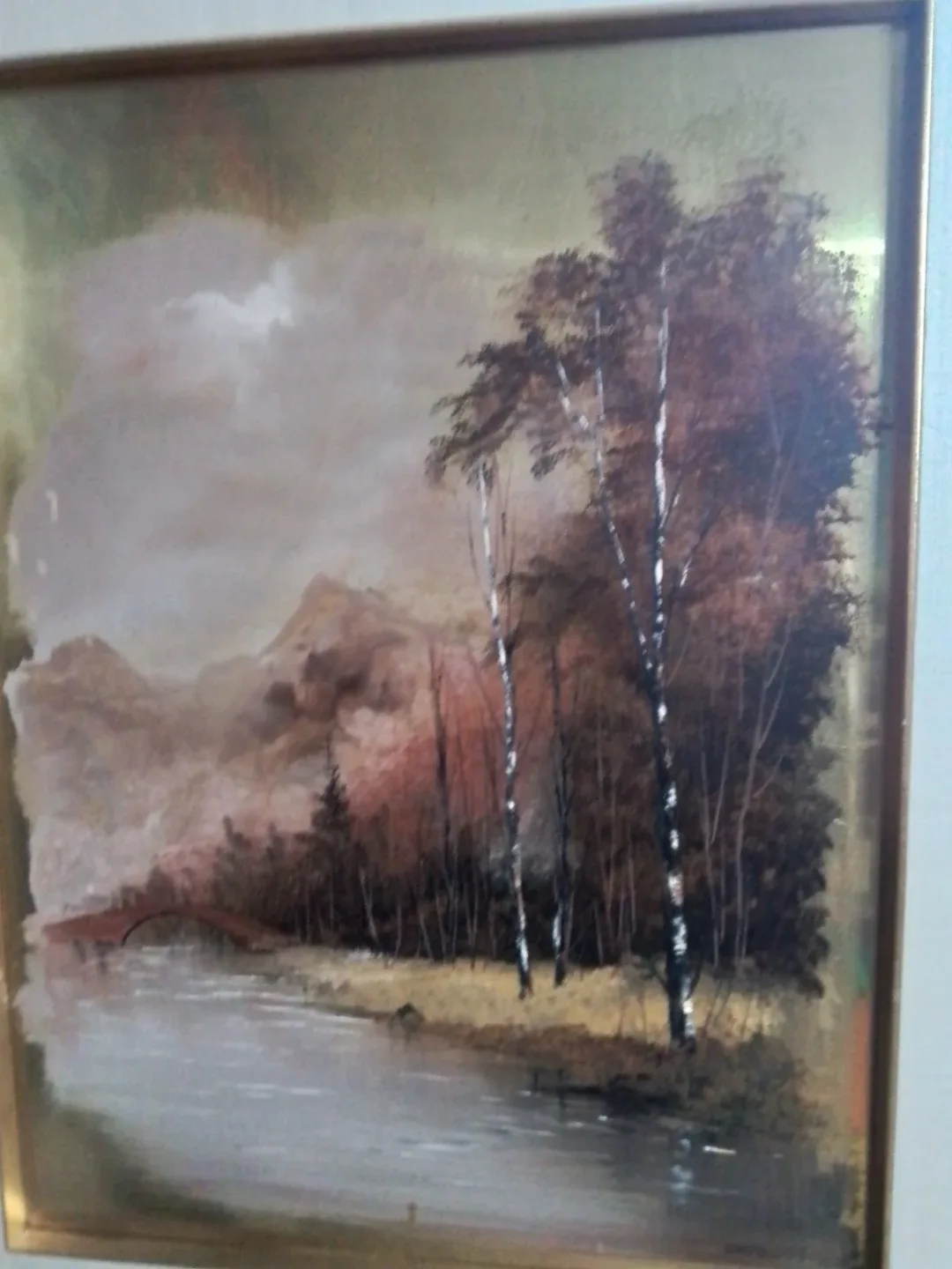Vintage Original Art - Painting on Brass - Gaston Petridis - photo 2