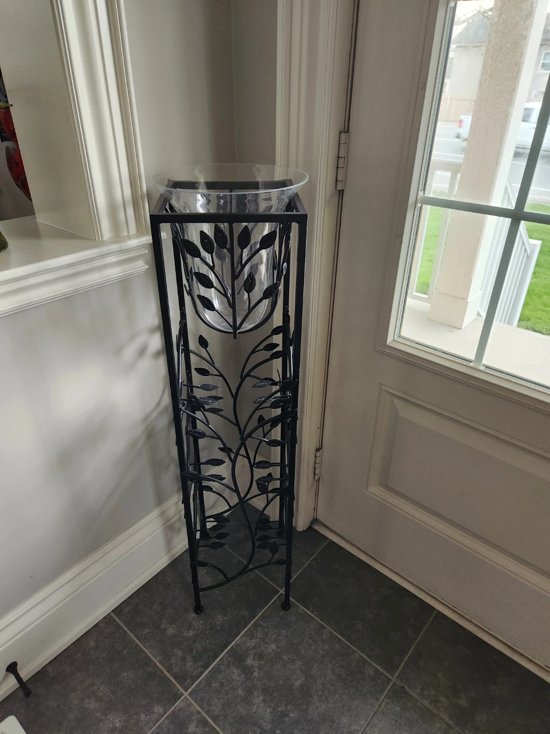 Decorative Metal and Glass Plant Stand - photo 3