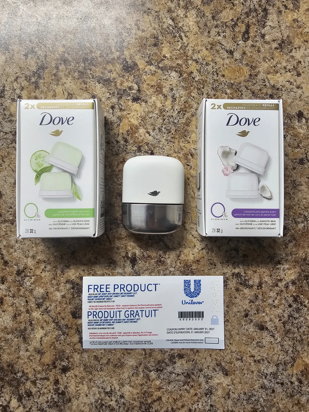 Dove Refillable Deodorant + Coupon
