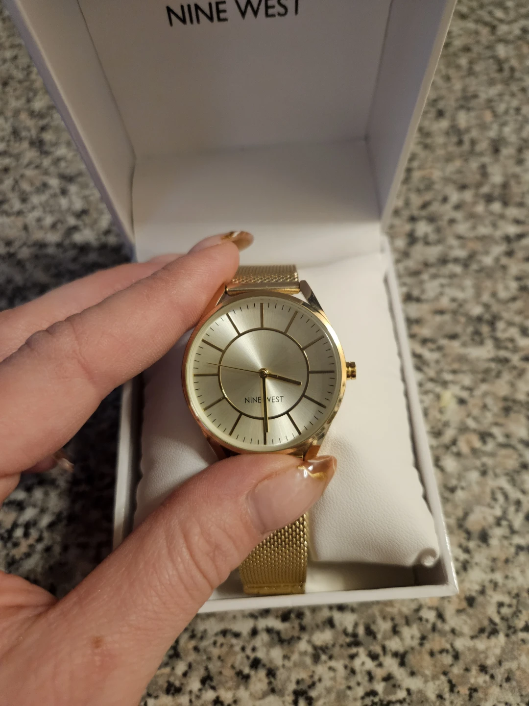Nine West Gold Mesh Band Watch - photo 2