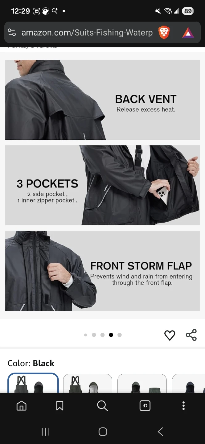 Unisex rain (fishing) gear : Jacket & Bib Pants - photo 5