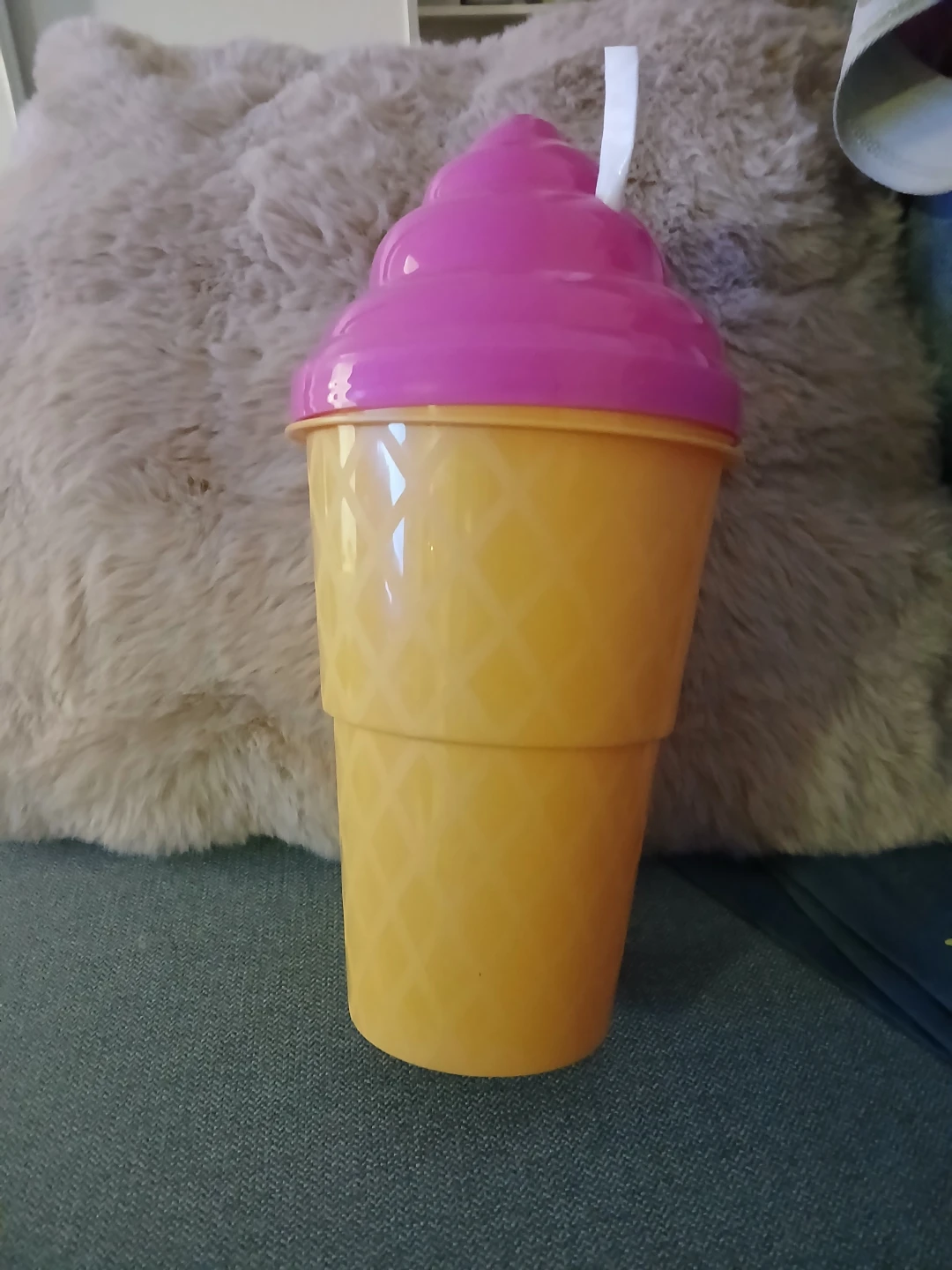 Ice Cream Cone Tumbler with Straw