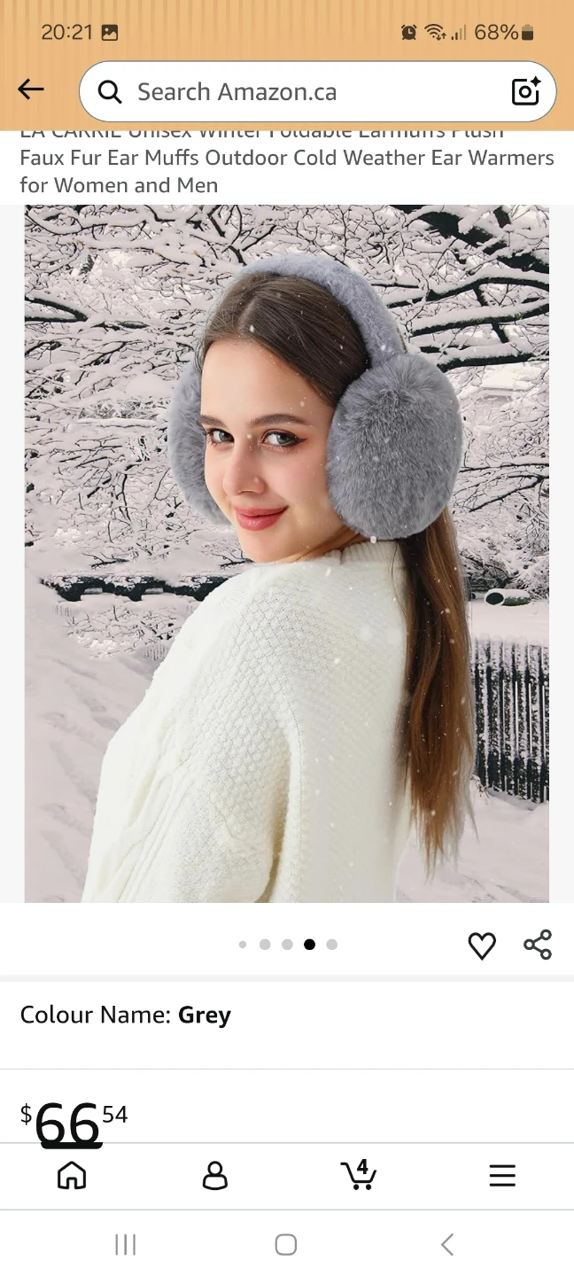 LA CARRIE Unisex Faux Fur Ear Muffs pink