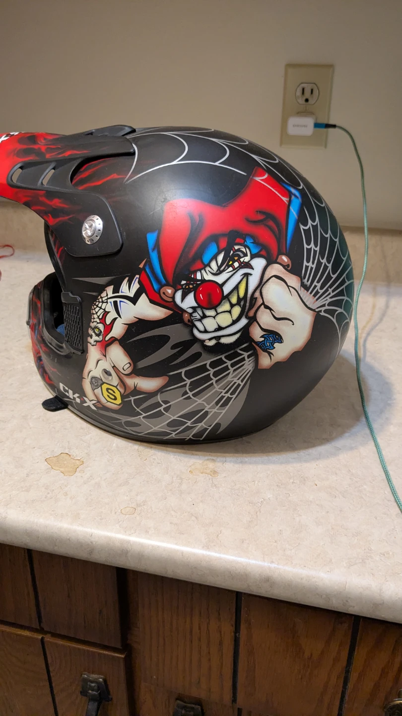 CKX Helmet with Spider Web and Clown Graphics - photo 3