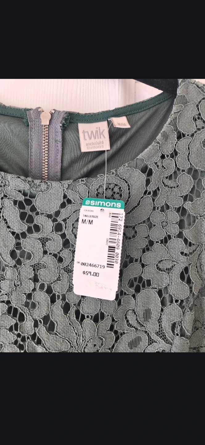 Simons Twik Green Lace Dress - M - photo 3