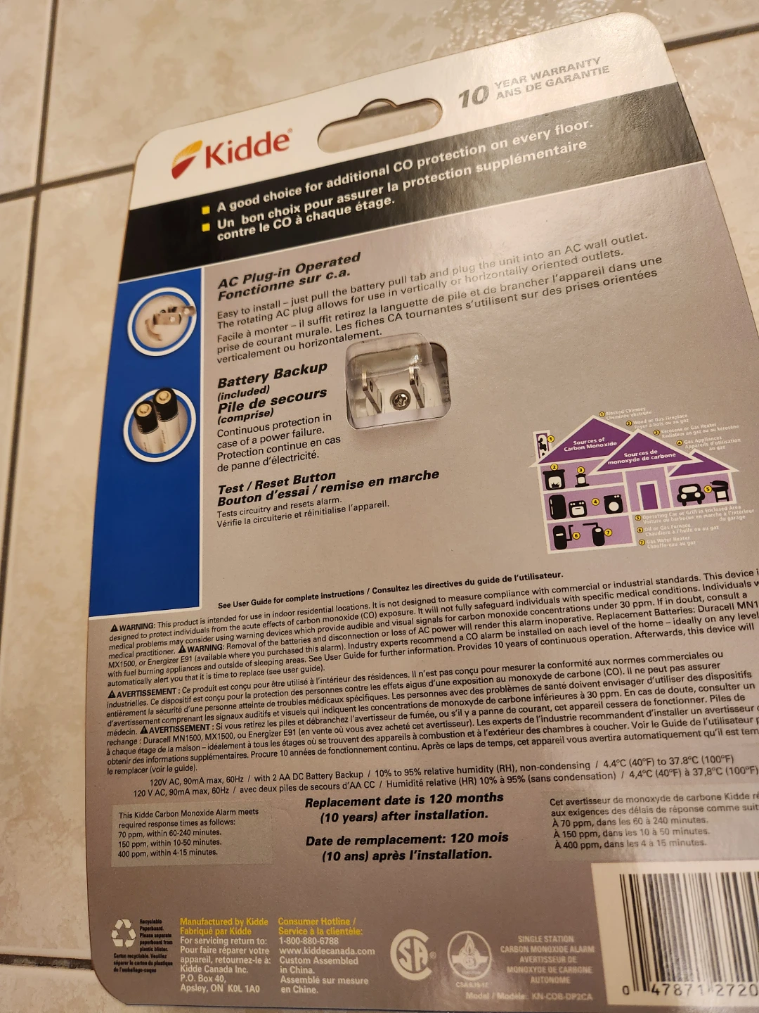 Kidde KN-COB-DP2CA Carbon Monoxide Alarm - photo 2