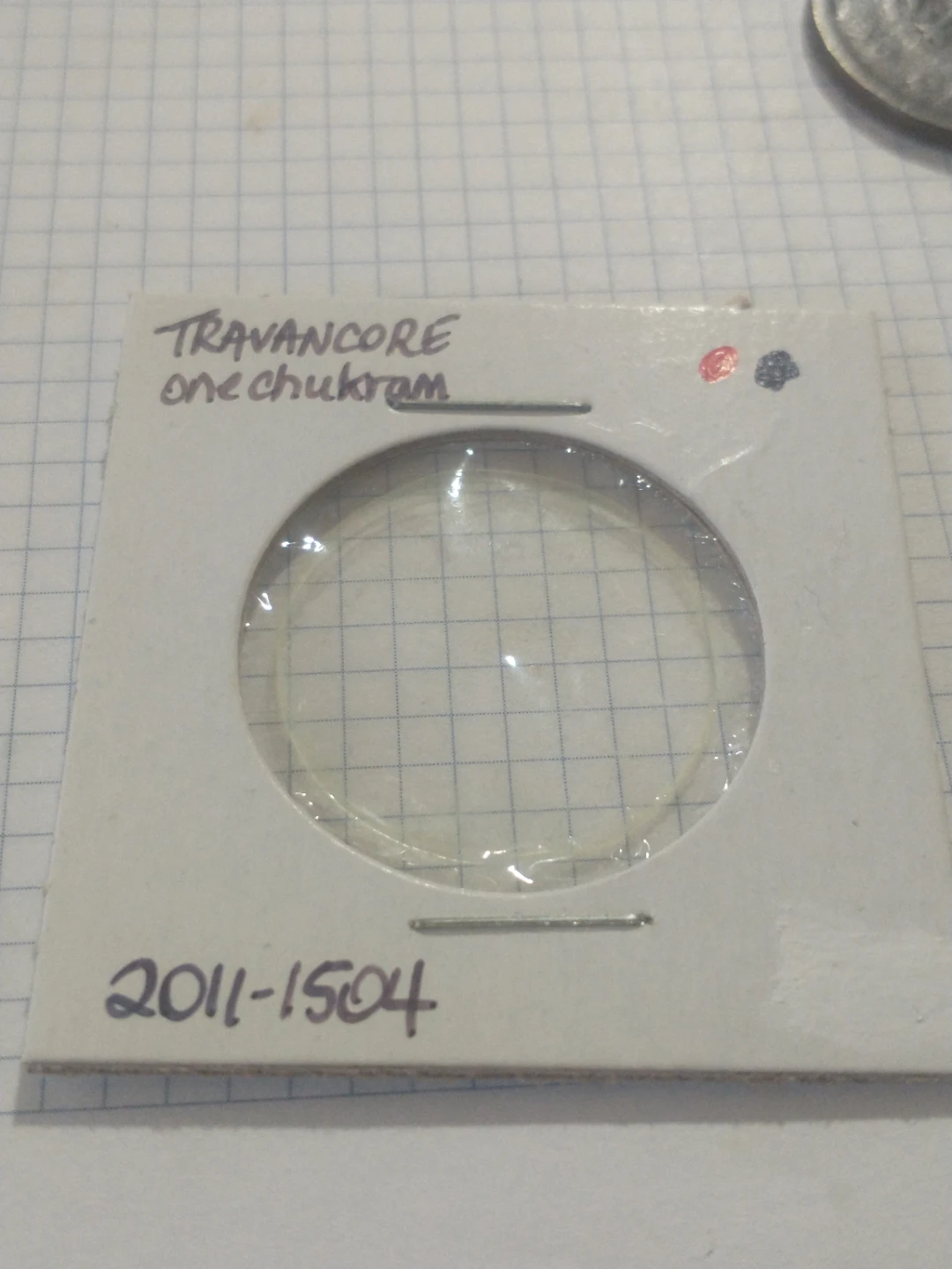 Nice Travancore One Chukram Indian coin - photo 5