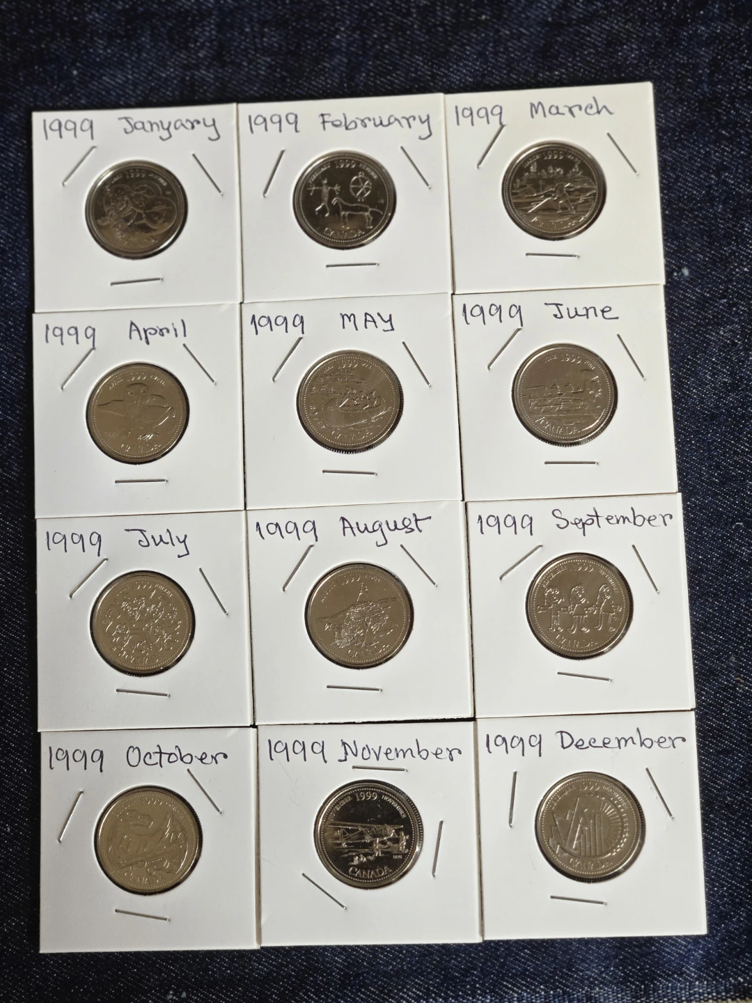 1999 Canadian Millennium Quarter Collection - All 12 Months