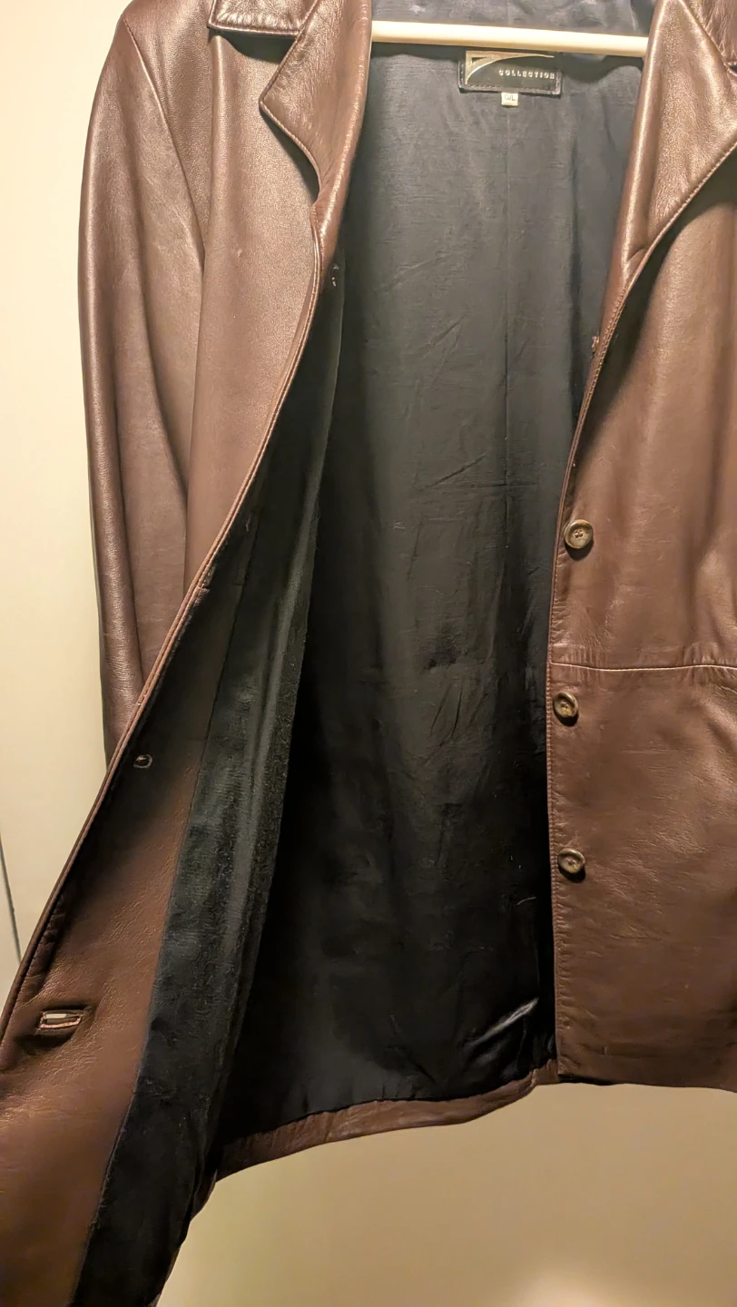 UNIVERSE COLLECTION 3/4 Length Brown Leather Jacket - photo 4