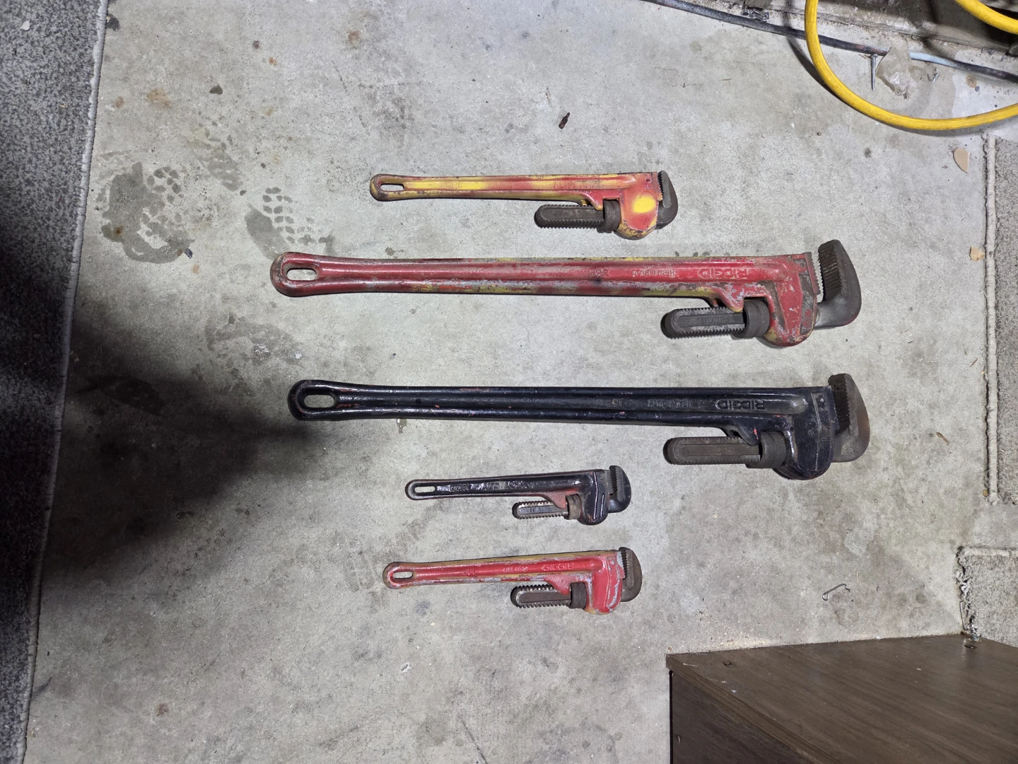 Assorted Pipe Wrenc seehes and Socket Sets