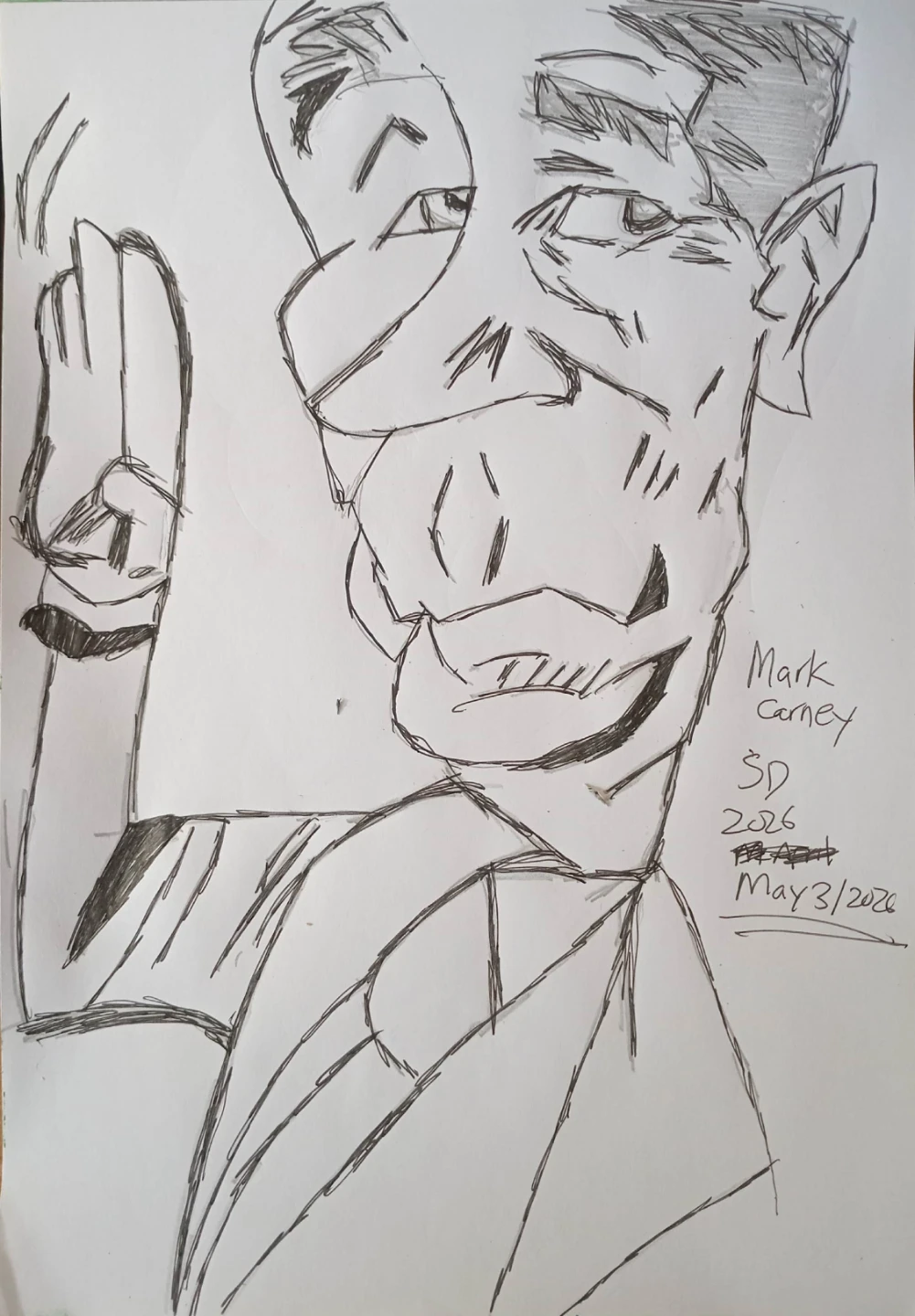 MARK CARNEY DRAWING ILLUSTRATION BY CUSTOM ARTIST - photo 5