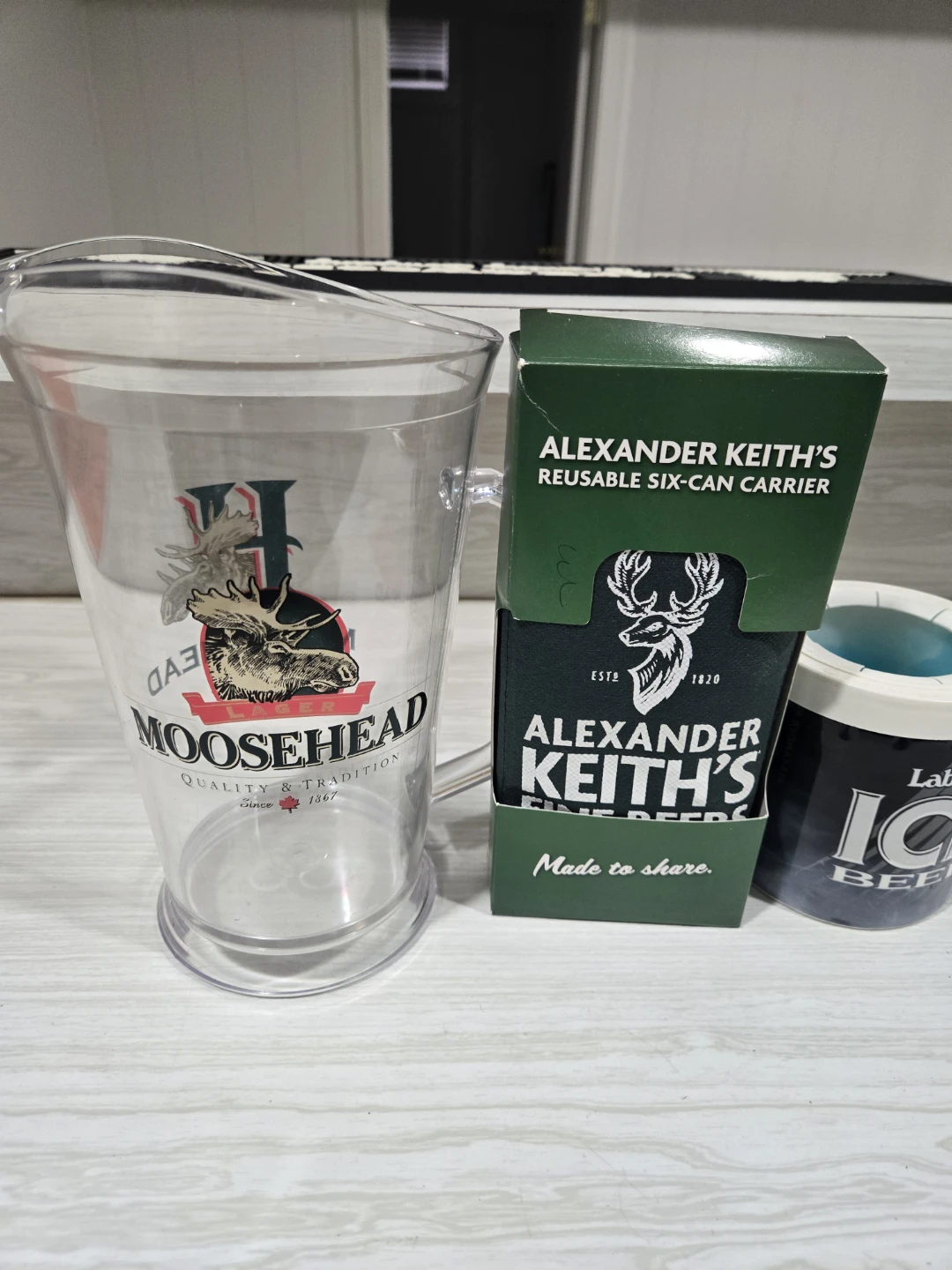 Beer carrier,  three Beer coolies and new pitcher. - photo 2