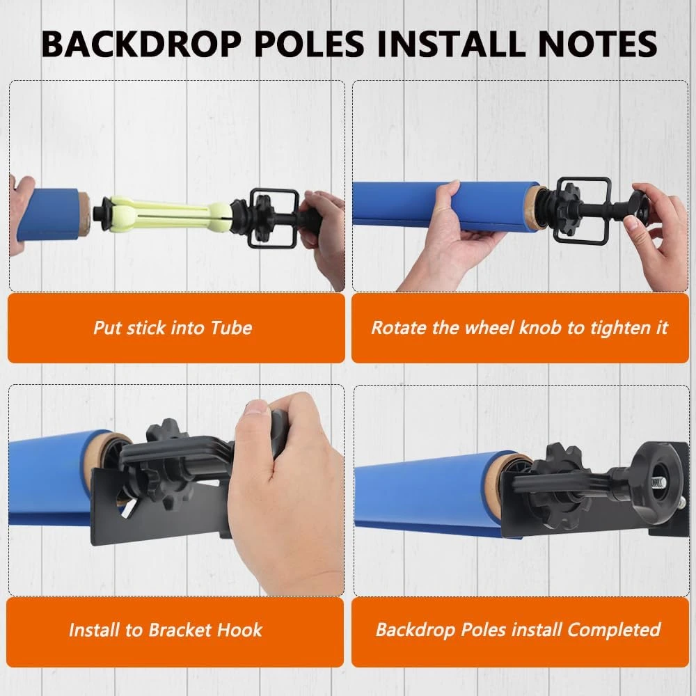 MagicLine Photography Backdrop Wall Mount 3 Roller System - photo 3