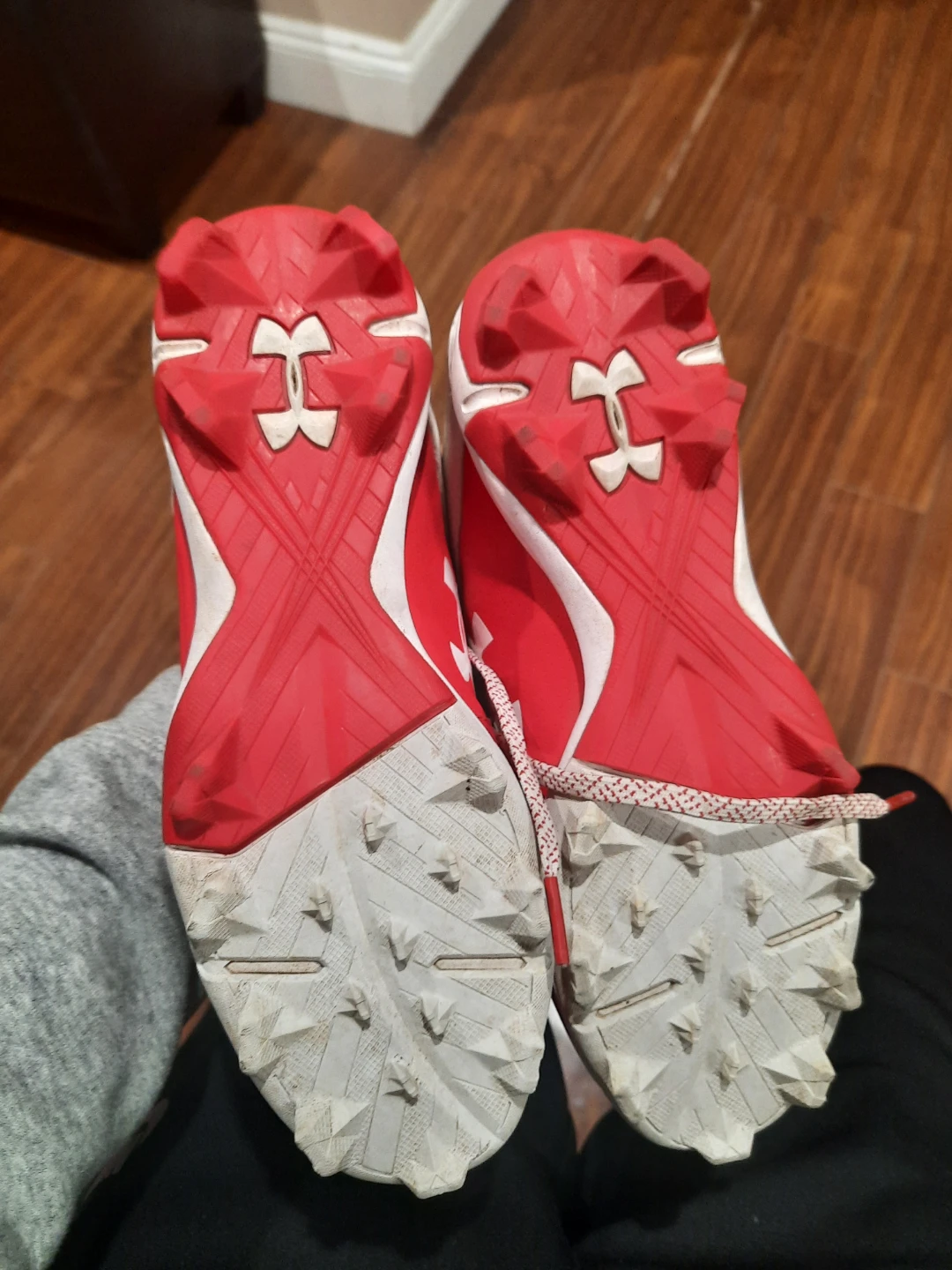 Under Armour Red Baseball Cleats & Nike Black Track Spikes - photo 3