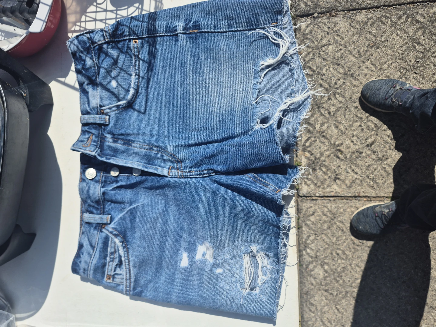 Topshop Moto Ashley Denim Shorts Size 8 - photo 2