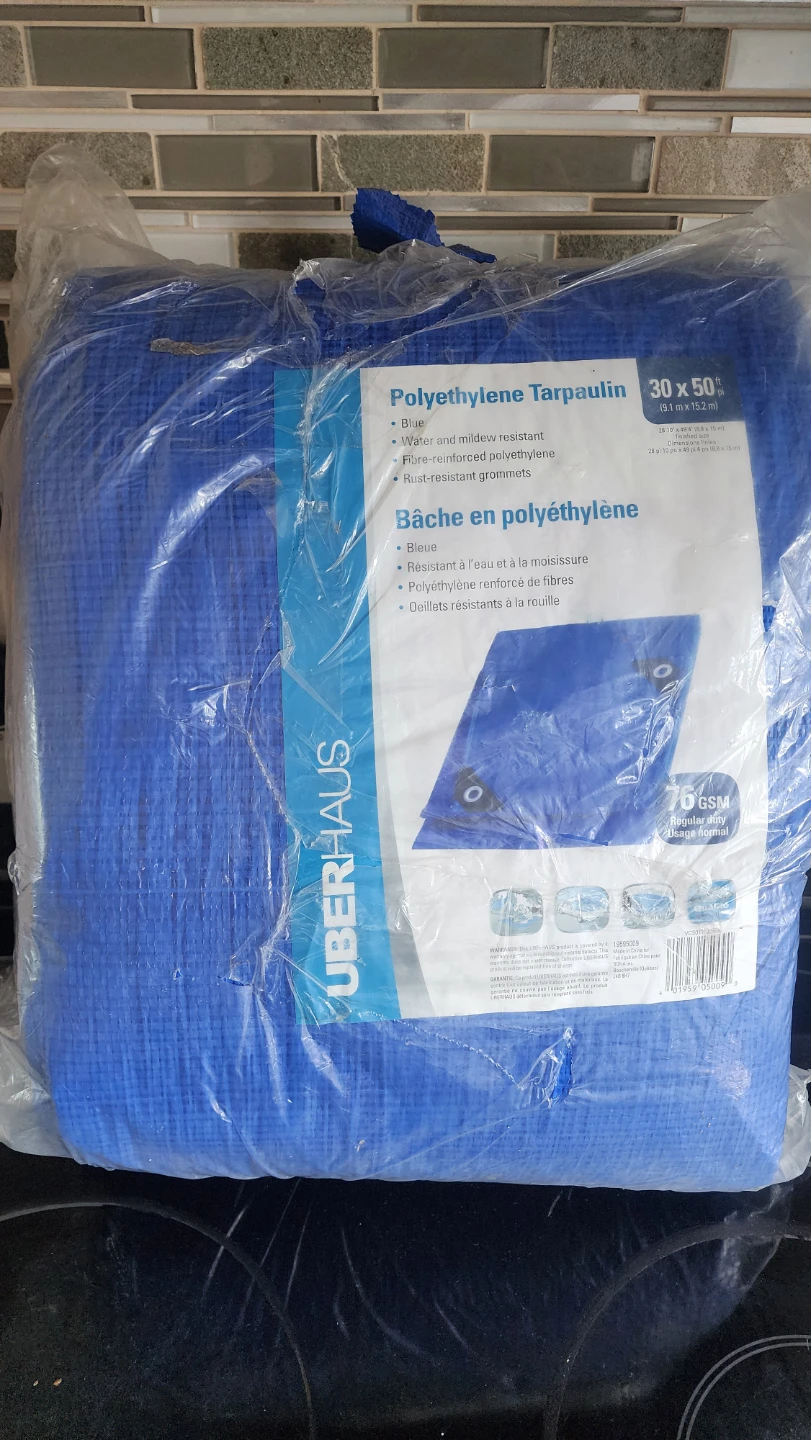 UberHaus Blue Polyethylene Tarpaulin 30 x 50 ft