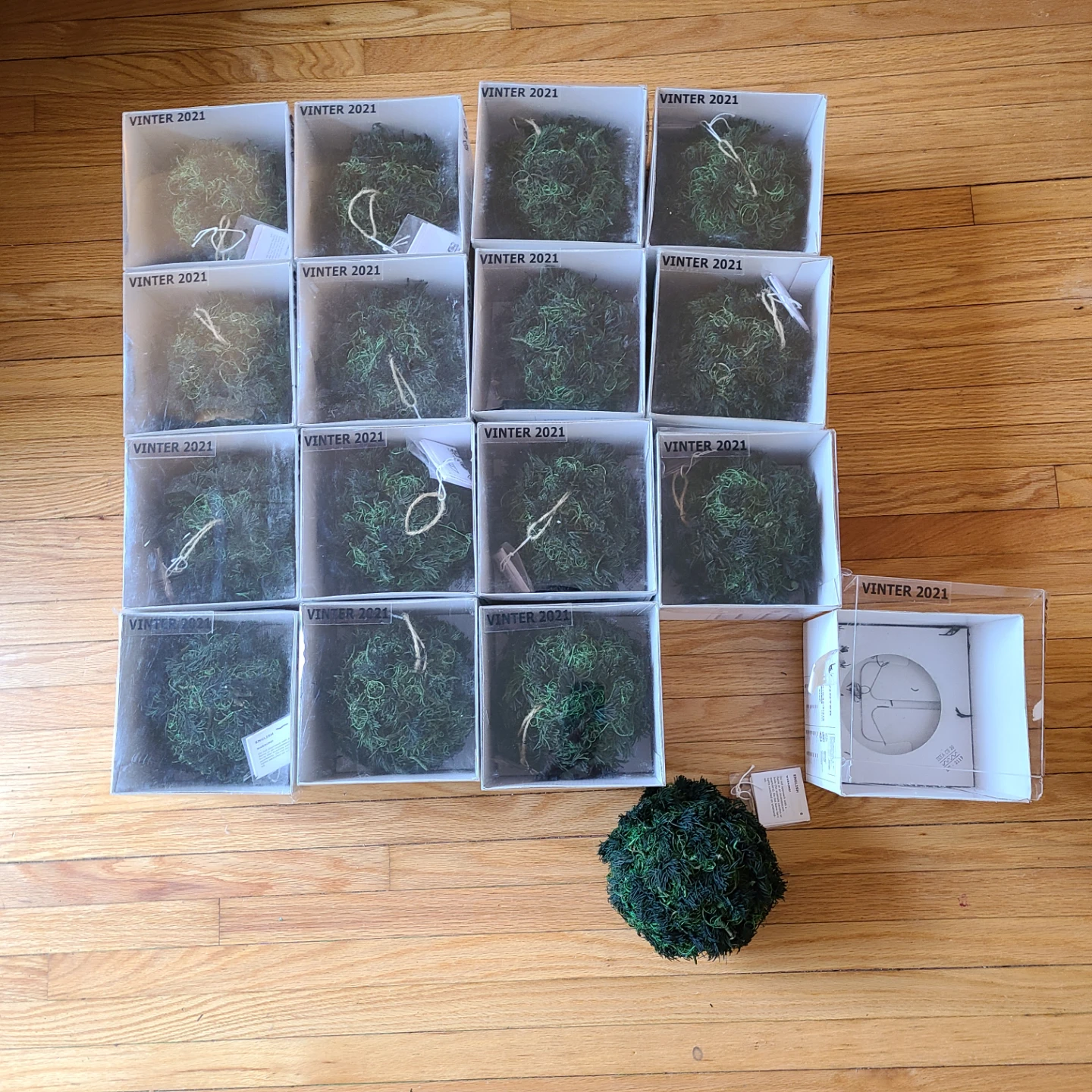 IKEA VINTER Decorative Moss Balls (16) for $100!