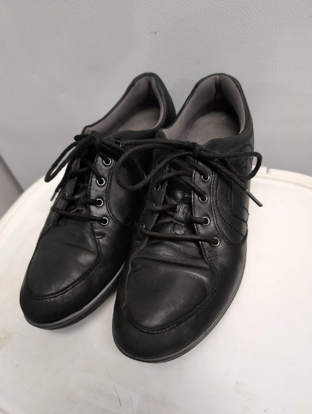 Rockport Black Leather Lace-Up Shoes